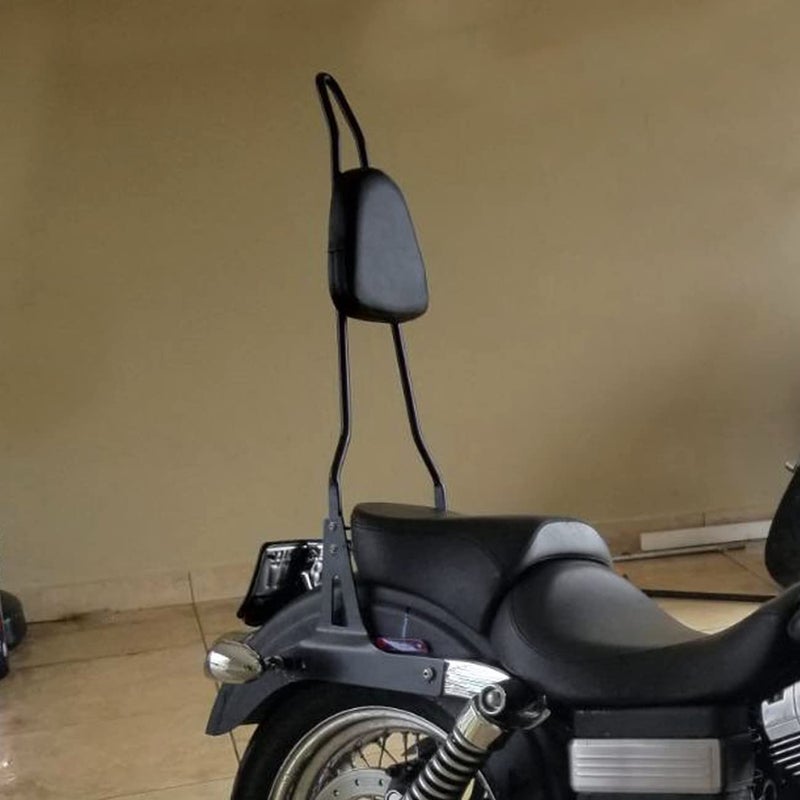 AUFER Detachable Black Passenger Backrest Sissy Bar With Back Rest Pad Compatible With For Dyna Street Bob Super Glide Low Rider Wide Glide FXD FXDB FXDC FXDL FXDWG FXDSE 2006-UP - Image 2